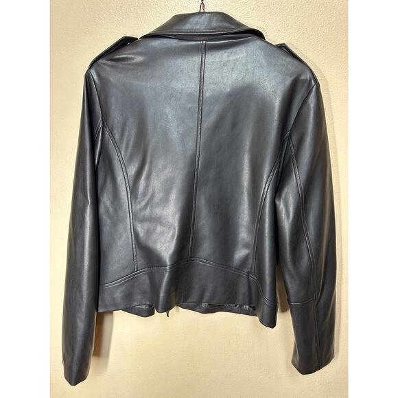 Bagatelle Black Faux Leather Jacket Moto Biker Soft Women’s Size Medium - Picture 2 of 8